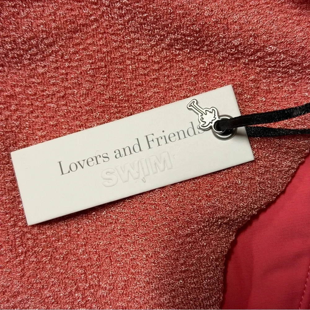 Lovers + Friends TALORE BOTTOM Coral Bikini Bottoms swimsuit separate Revolve XL - Picture 8 of 9